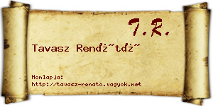 Tavasz Renátó névjegykártya