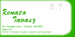 renato tavasz business card